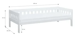 Lifetime Norden Basisbett 90x200cm mit Rollboden weiß lackiert