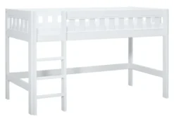 Lifetime Norden halbhohes Bett 90x200cm mit Rollboden weiß lackiert