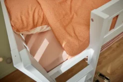 Lifetime Norden halbhohes Bett 90x200cm mit Rollboden weiß lackiert
