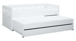 Lifetime Norden Kojenbett 90x200cm mit Rollboden, Gästebett und Bettkasten weiß lackiert