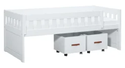 Lifetime Norden Kojenbett 90x200cm mit Rollboden weiß lackiert
