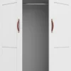 Lifetime Schrank 100cm mit 2 Türen, 2 Böden und 2 Schubladen weiß lackiert