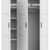 Lifetime Schrank 150cm mit 3 Türen und 3 Einlegeböden weiß lackiert