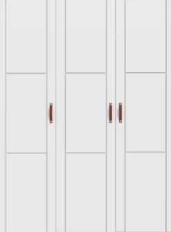 Lifetime Schrank 150cm mit 3 Türen und 3 Einlegeböden weiß lackiert