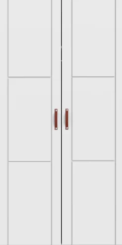 Lifetime Schrank 100cm mit 2 Türen und Kleiderstange weiß lackiert