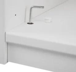 Lifetime Schrank 100cm mit 2 Türen und Kleiderstange weiß lackiert