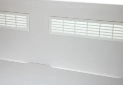 Lifetime Schrank 100cm mit 2 Türen und Kleiderstange weiß lackiert