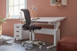 Lifetime Schreibtisch 120cm höhenverstellbar/schrägstellbar weiß lackiert