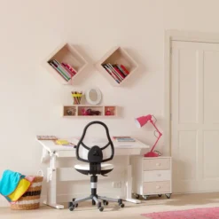 Lifetime Schreibtisch 120cm höhenverstellbar/schrägstellbar whitewash