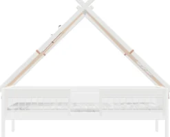 Lifetime Tipibett Rainbow 90x200cm mit Rollboden und Absturzsicherung weiß lackiert