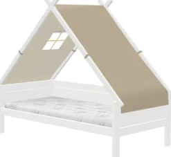 Lifetime Tipibett Surf 90x200cm mit Rollboden weiß lackiert