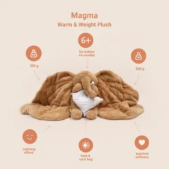 Membantu® Magma Gewichtskuscheltier mit Glasperlenfüllung braun