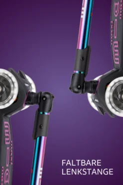Micro Scooter Maxi Micro Deluxe Foldable LED Neochrome Purple