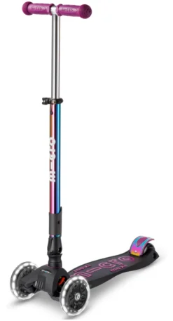 Micro Scooter Maxi Micro Deluxe Foldable LED Neochrome Purple