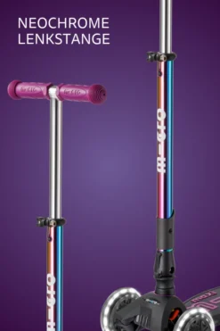 Micro Scooter Maxi Micro Deluxe Foldable LED Neochrome Purple
