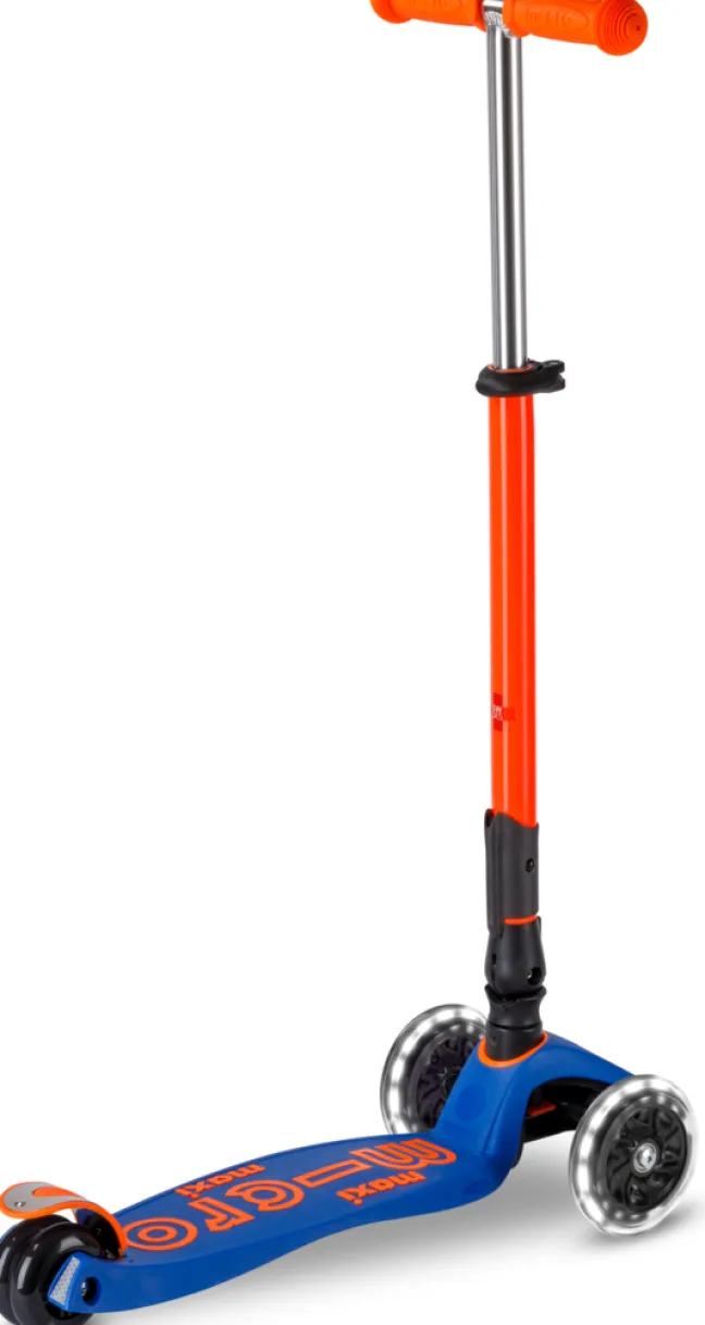 Micro Scooter Maxi Micro Deluxe Foldable neon LED blaze orange