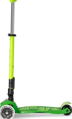 Micro Scooter Maxi Micro Deluxe Foldable neon LED parrot green