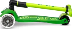 Micro Scooter Maxi Micro Deluxe Foldable neon LED parrot green
