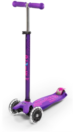 Micro Scooter maxi micro Deluxe LED purple