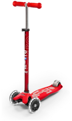 Micro Scooter maxi micro Deluxe LED rot