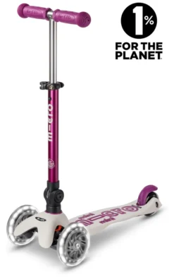 Micro Scooter Mini Micro Deluxe Foldable ECO LED Tulip Purple