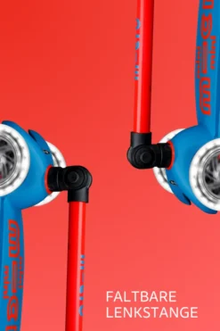 Micro Scooter Mini Micro Deluxe Foldable Neon LED Flashing Red