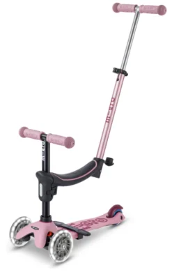 Micro Scooter mini micro Deluxe Rock & Go LED dusty rose