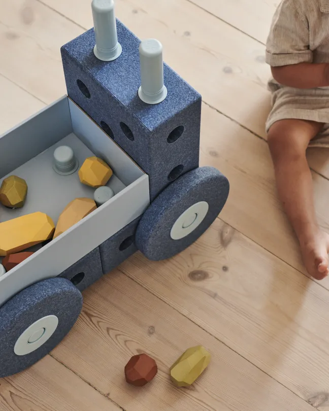 MODU® 3in1 Lauflernwagen dunkelblau/hellblau