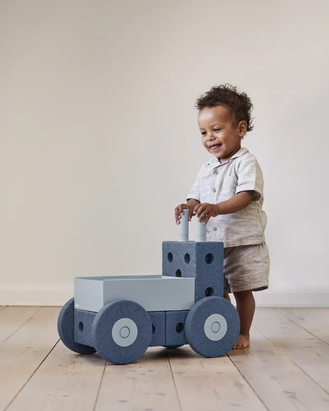 MODU® 3in1 Lauflernwagen dunkelblau/hellblau