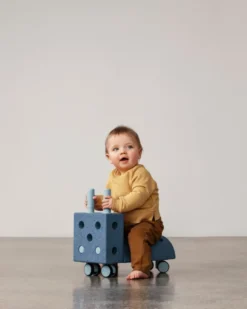 MODU® Tiny Ride Rutschfahrzeug dunkelblau/hellblau