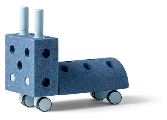 MODU® Tiny Ride Rutschfahrzeug dunkelblau/hellblau