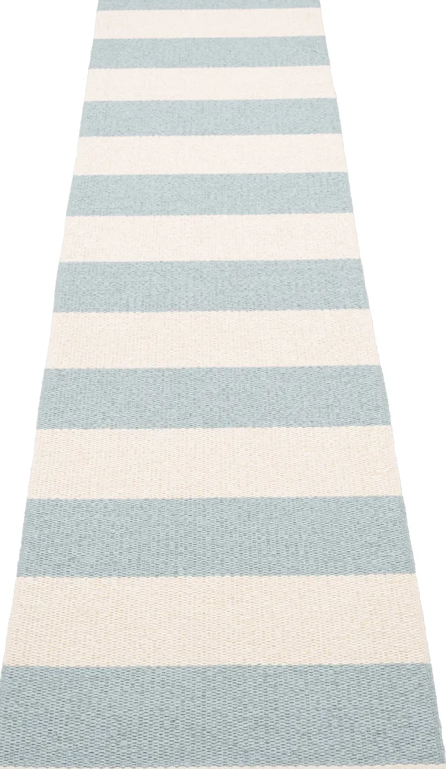 Pappelina Teppich Bob Blue Fog Vanilla 70 x 300 cm BO3H730