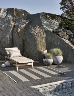 Pappelina Teppich Bob Charcoal Linen 140 x 180 cm BO9A418