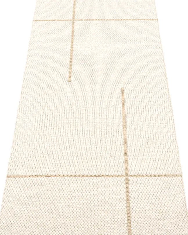 Pappelina Teppich Fred Beige Vanilla 70 x 180 cm FR6E718