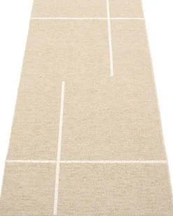Pappelina Teppich Fred Beige Vanilla 70 x 180 cm FR6E718