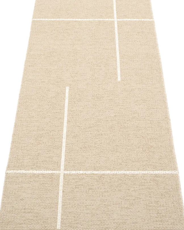 Pappelina Teppich Fred Beige Vanilla 70 x 180 cm FR6E718