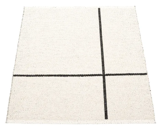 Pappelina Teppich Fred Black Vanilla 70 x 90 cm FRX709