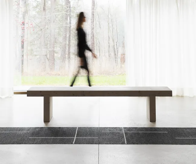 Pappelina Teppich Fred Black Vanilla 70 x 90 cm FRX709