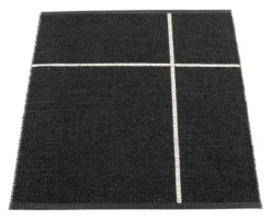 Pappelina Teppich Fred Black Vanilla 70 x 90 cm FRX709