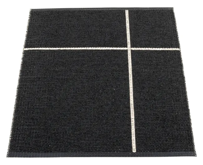 Pappelina Teppich Fred Black Vanilla 70 x 90 cm FRX709