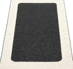 Pappelina Teppich Ilda Black Vanilla 70 x 120 cm ILX712