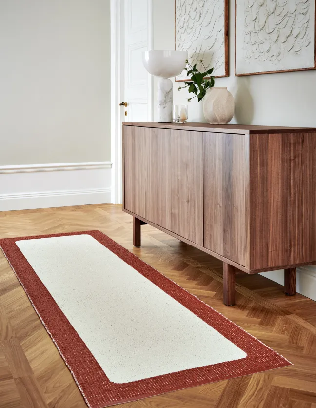Pappelina Teppich Ilda Brick Vanilla 180 x 180 cm IL4C1818