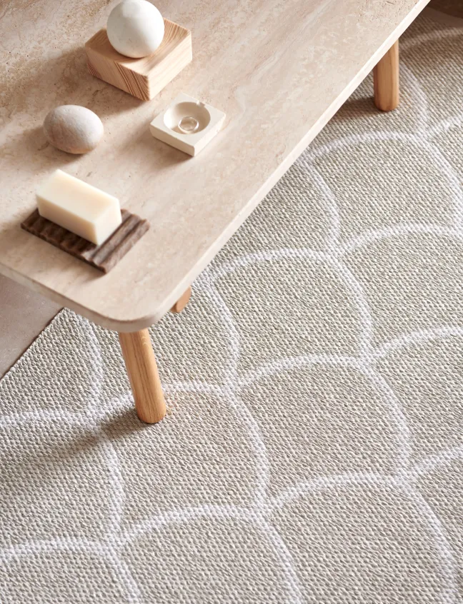 Pappelina Teppich Kotte Linen/Vanilla 70 x 50 cm KE9F705
