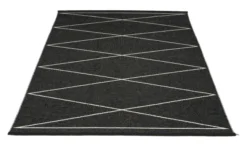 Pappelina Teppich Max Black/Vanilla 180 x 260 cm MXX1826