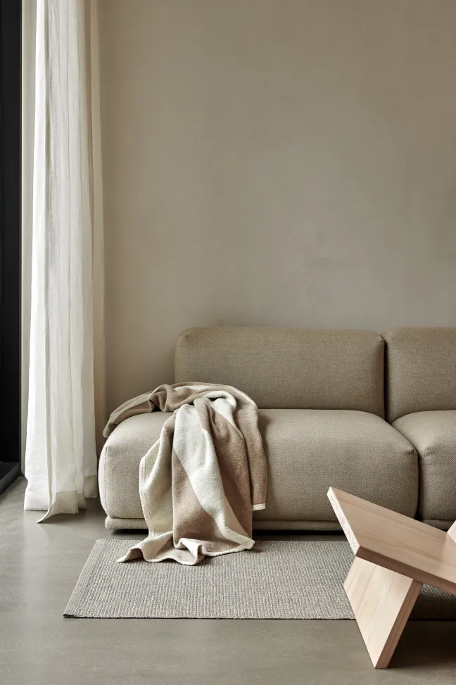 Pappelina Teppich Sam Dark Linen/Linen 70 x 90 cm SAM9G709