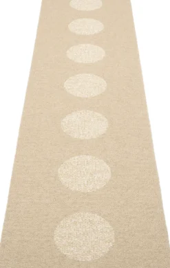 Pappelina Teppich VERA 2.0 Bio Edition Beige/Beige Metallic 70 x 280 cm V26E728