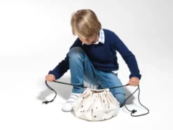 Play&Go Mini Prints 2 in 1 Spielzeugsack Ø40cm Blitze schwarz Sale