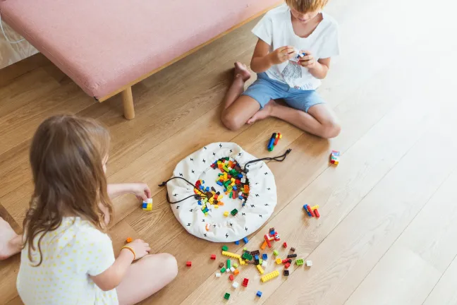Play&Go Mini Prints 2 in 1 Spielzeugsack Ø40cm Blitze schwarz Sale