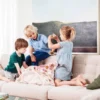 Play&Go Prints 2 in 1 Spielzeugsack Ø140cm pink gestreift