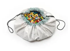 Play&Go Prints 2 in 1 Spielzeugsack Ø140cm Weltkarte bunt